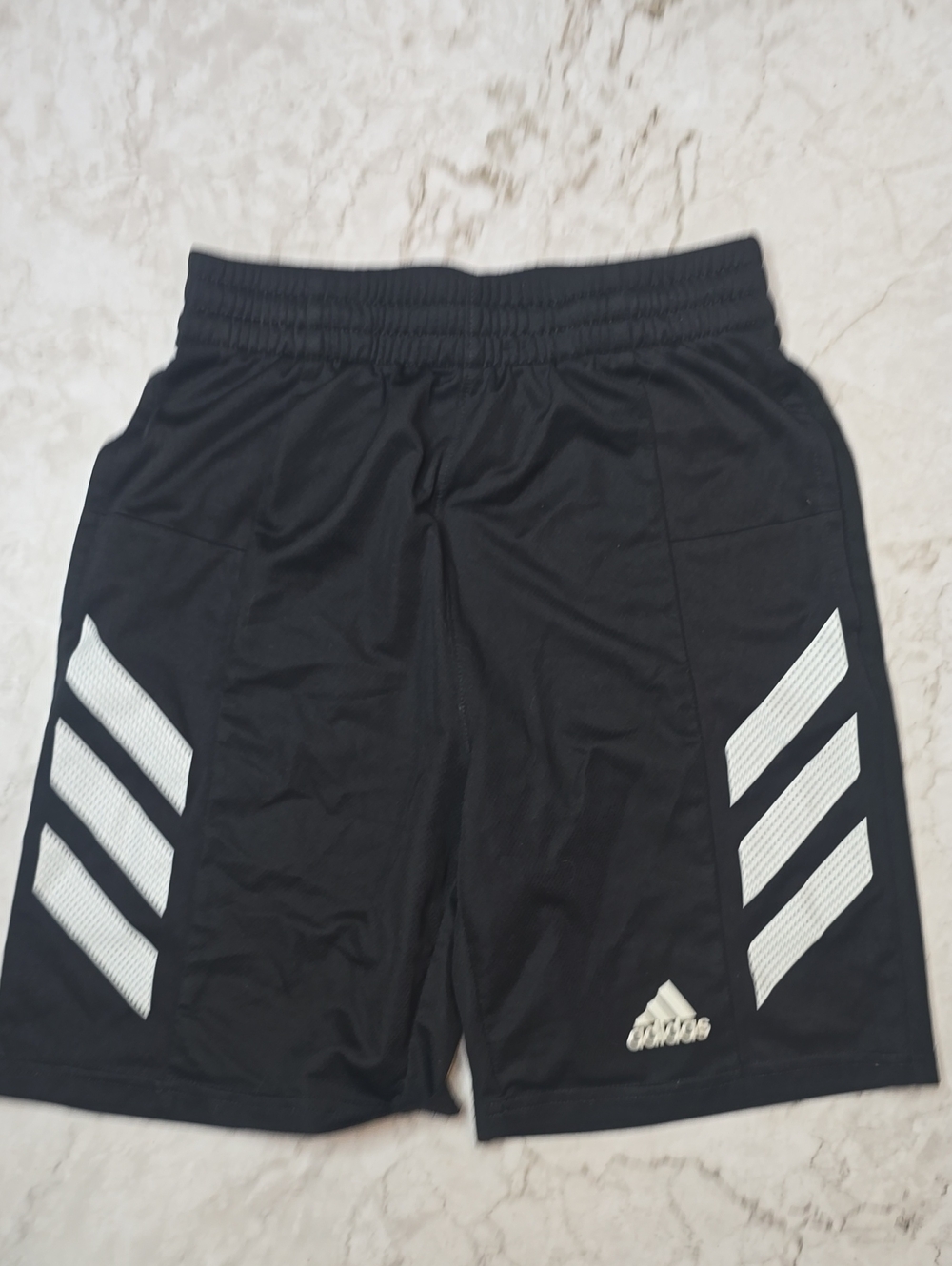 Adidas Boys M (10/12) Black and White Aeroready Athletic Shorts
